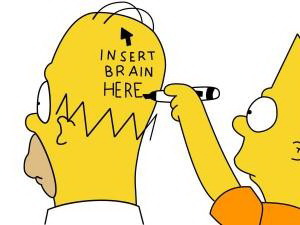 Meme Instert brain here - The Simpsons