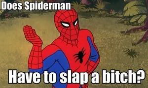 Meme Does Spiderman have to slap a bitch?