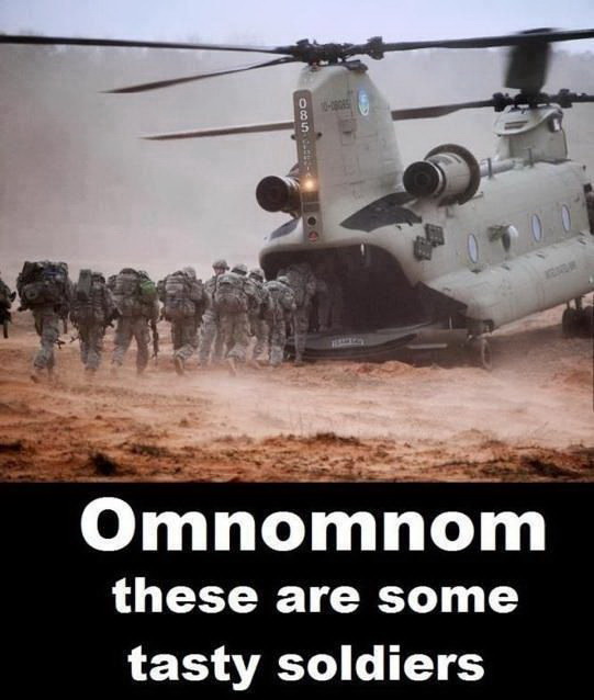 Meme Omnomnom these are some tasty soldiers