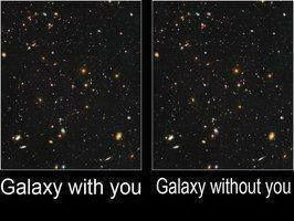 Meme Galaxy with you - Galaxy without you