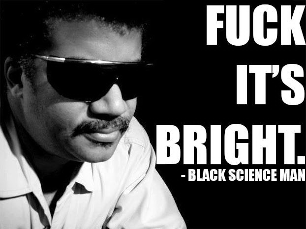 Meme Fuck it's bright - Black Science Man