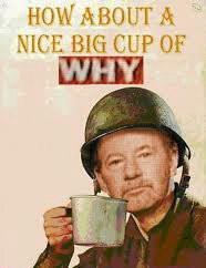 Meme How about a nice big cup of WHY