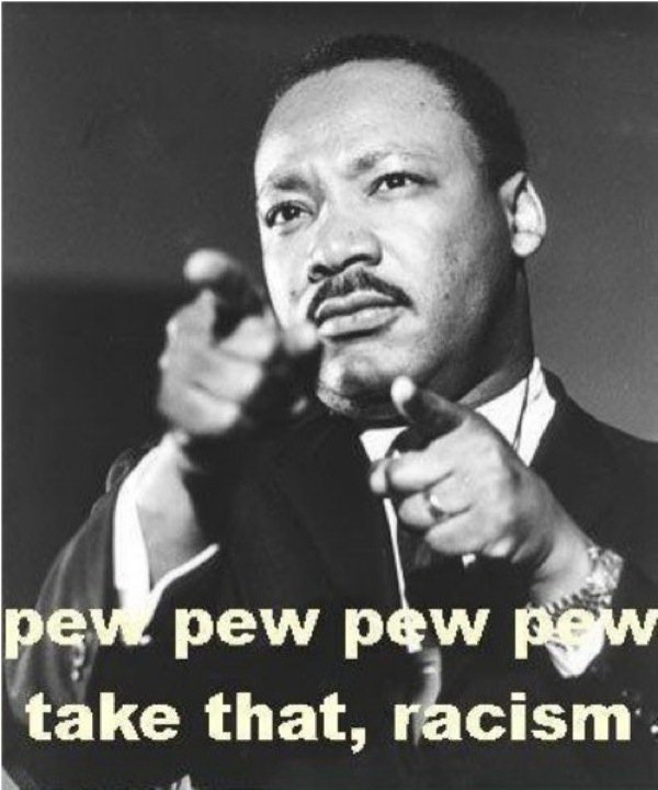 Meme Pew pew pew take that racism