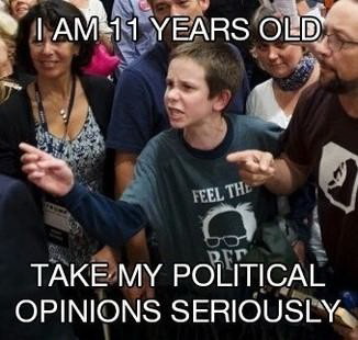 Meme I am 11 years old take my political opinions seriously