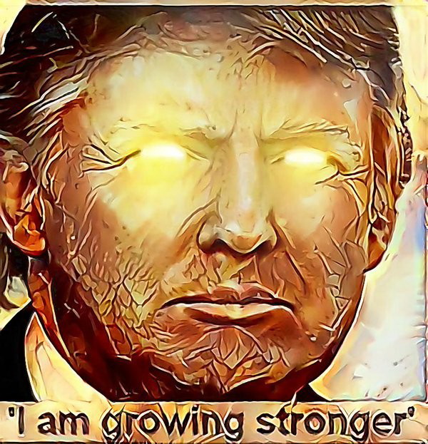 Meme I am growing stronger - Trump