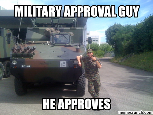 Meme Military approval guy
