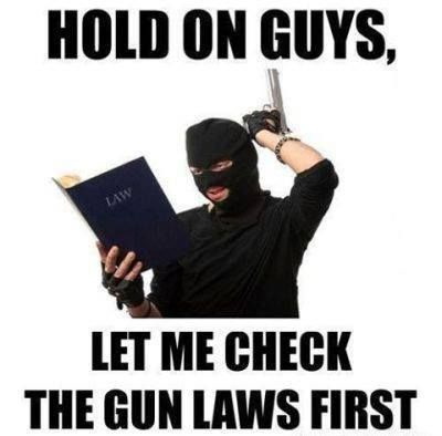 Meme Hold on guys let me check the gun laws first