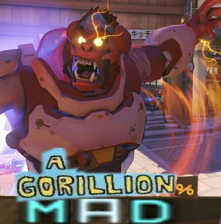 Meme A gorillion % mad