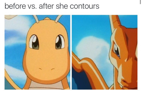 Meme Before and After she contours