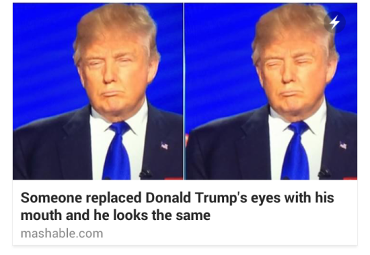 Meme Someone replaced Donald Trump's eyes with his mouth
