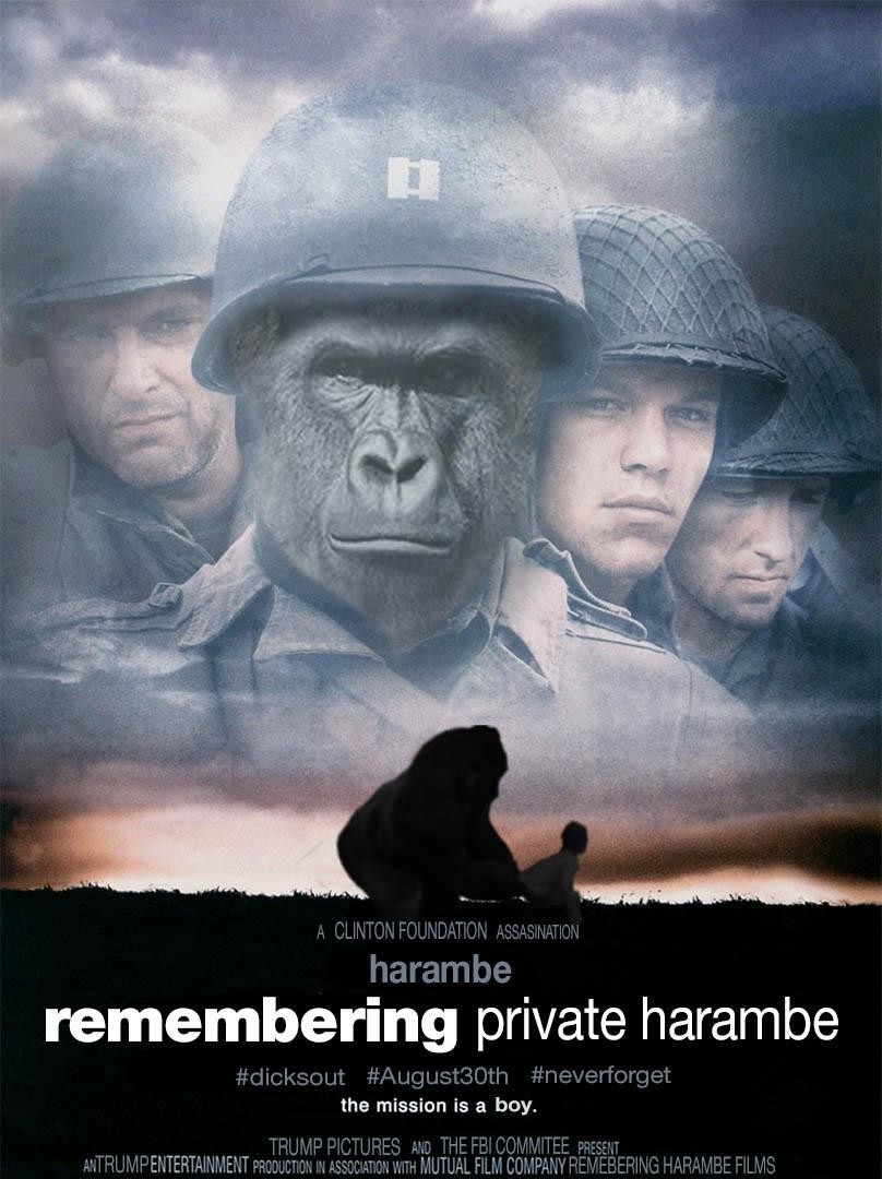 Meme Remembering private Harambe