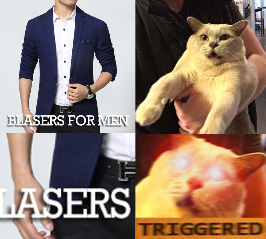 Meme Triggered Cat Lasers