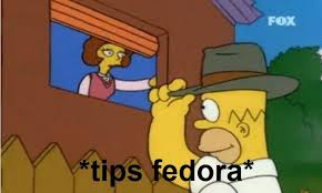 Tips Fedora - Homer Simpson