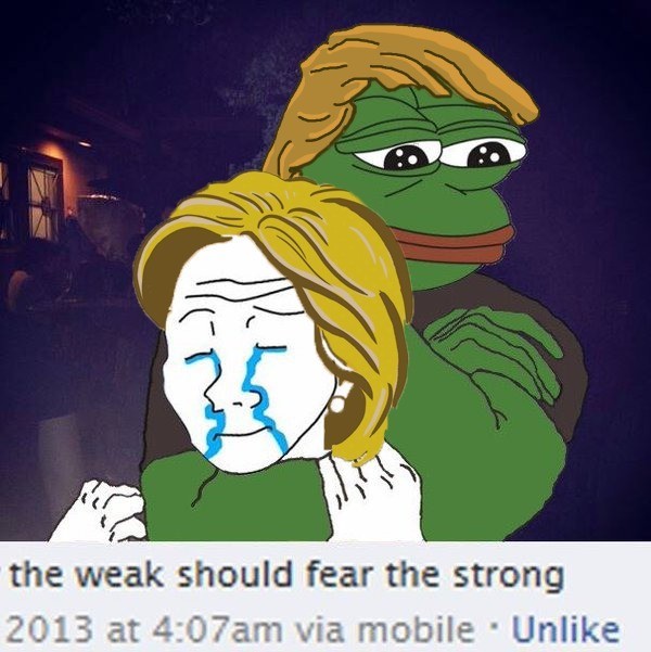 Meme The Weak Should Fear The Strong - Trump vs. Clinton