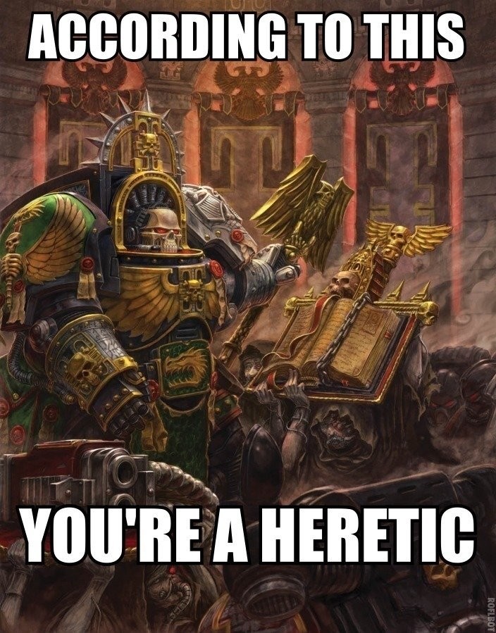 Meme According to this you are a heretic
