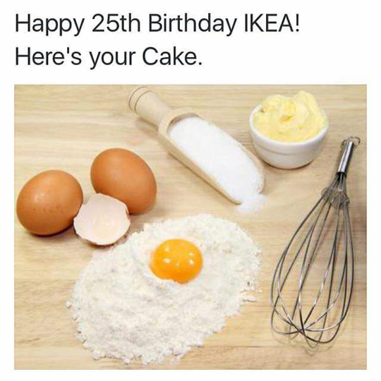 Meme Happy Birthday IKEA - Here's your cake