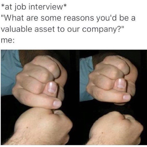 Meme At job interview