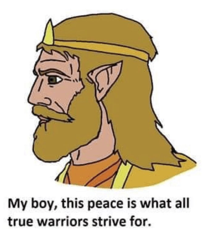 Meme My Boy, This Peace Is What All True Warriors Strive For!