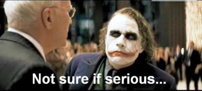 Not sure if serious
