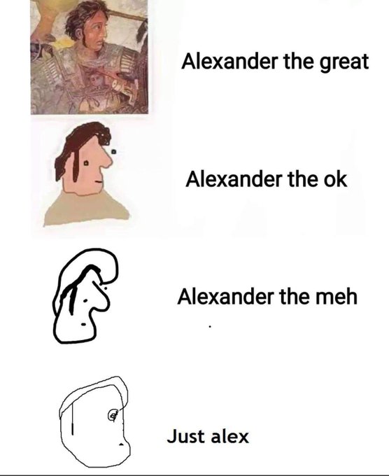 Meme Alexander the great - Alexander the ok - Alexander the meh - Just Alex