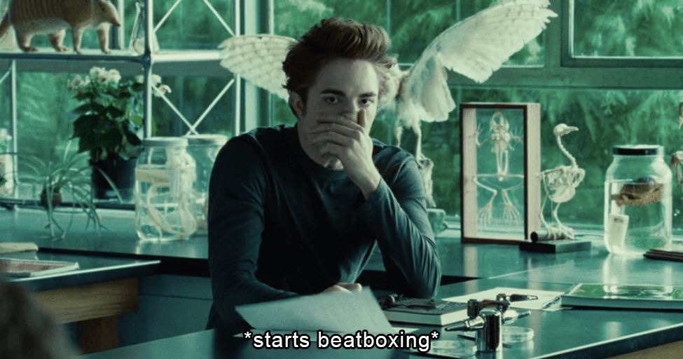 Meme Robert Pattinson starts beatboxing