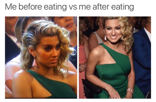 Meme Me before eating vs Me after eating