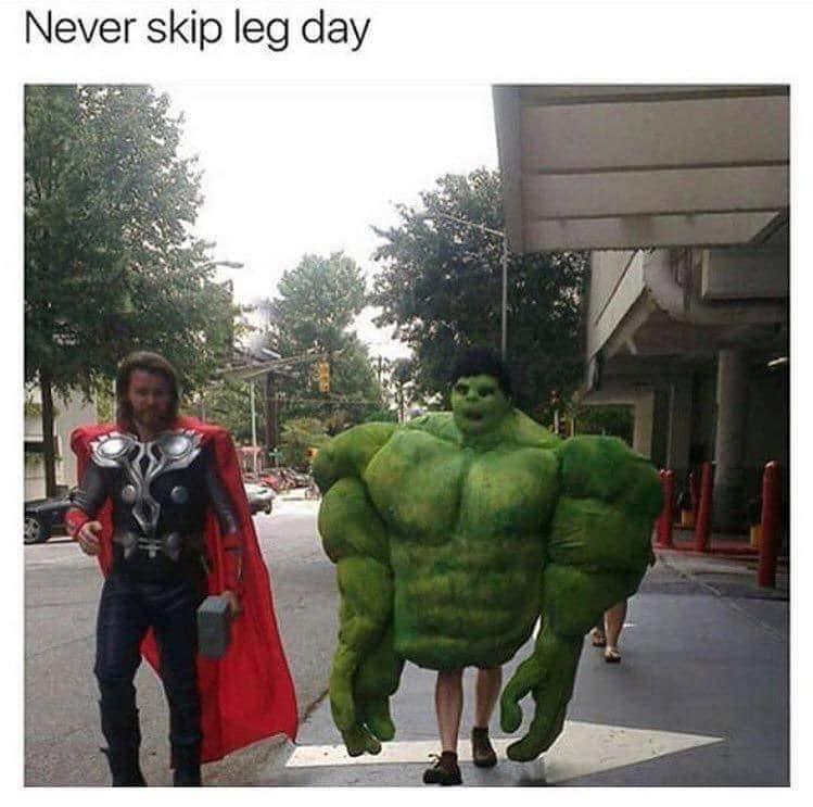 Meme Never skip leg day