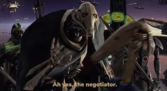 Meme Ah yes the negotiator