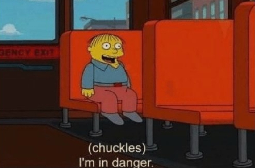 Meme chuckles - I'm in danger - Ralph Wiggum