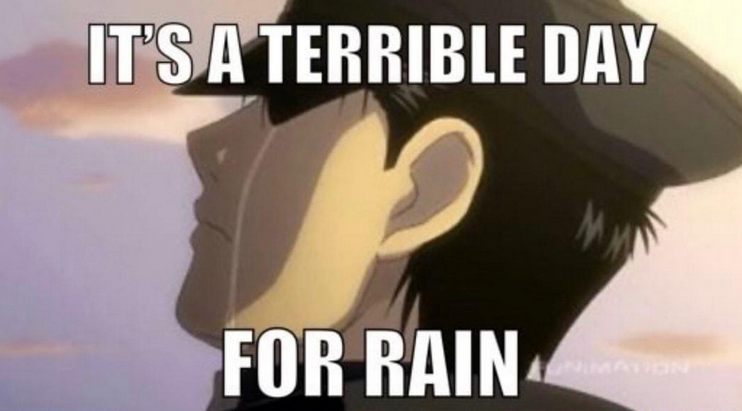 Meme It's a terrible day for rain