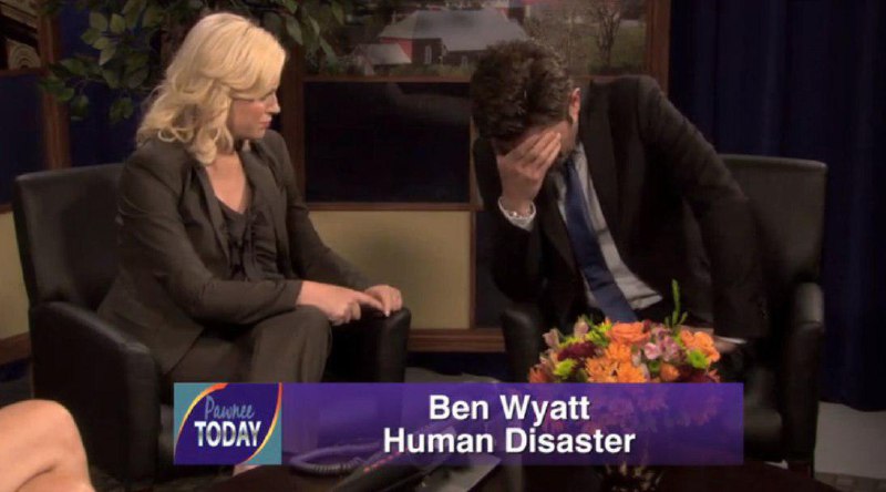 Meme Ben Wyatt Human Disaster