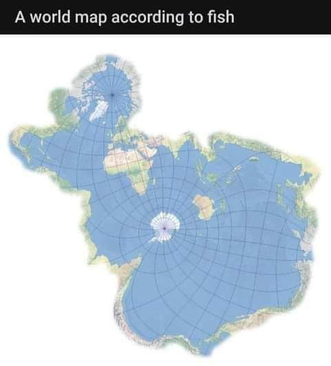 Meme A world map according to fish