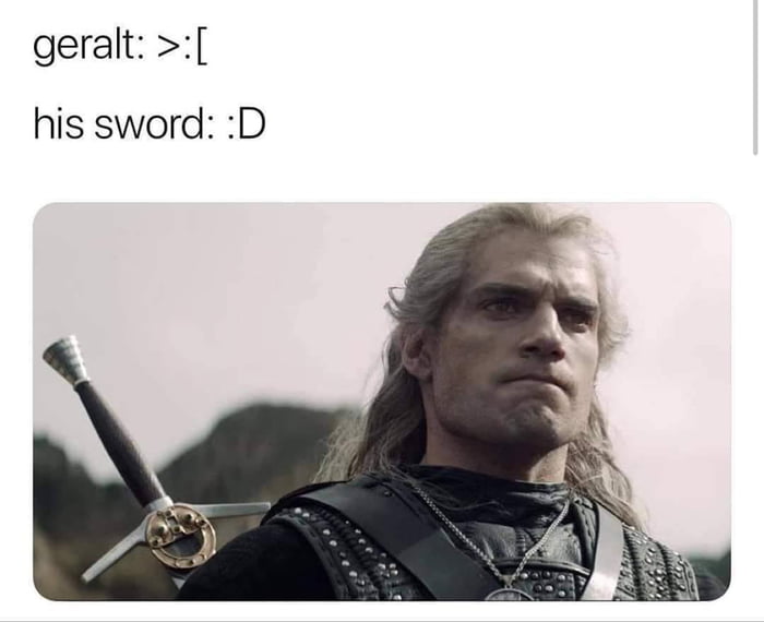 Meme Geralt - His sword