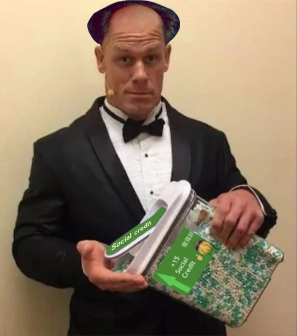 Meme Social Credit - John Cena - Xi