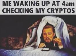 Meme Me waking up at 4am checking my cryptos