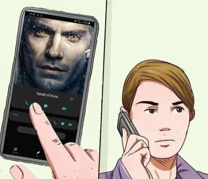 Meme Calling Geralt of Rivia