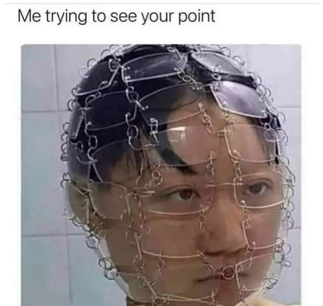 Meme Me trying to see your point