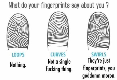 Meme What do your fingerprints say about you?