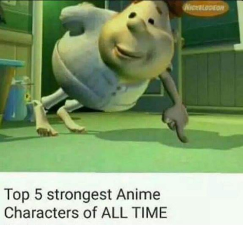 Meme Top 5 strongest anime characters of all time
